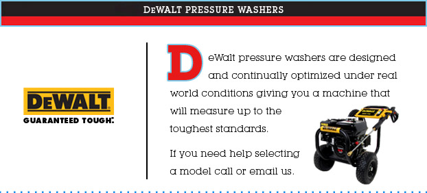 DeWalt Gas & Electric High-Pressure Power Washer